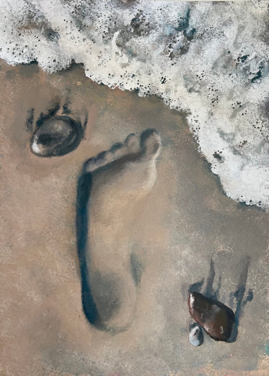 Footprints of Summer/ Sunkissed Steps Seaside Whispers by Olesya Izmaylova