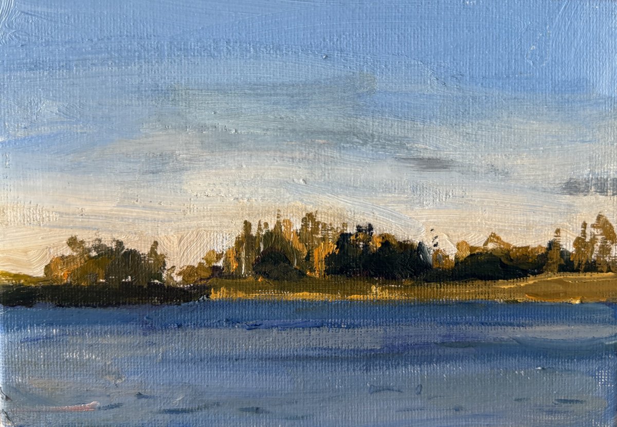 Eveening Lake By Kate Sosonna, 8 X 6, Artwork For Sale On Artfinder