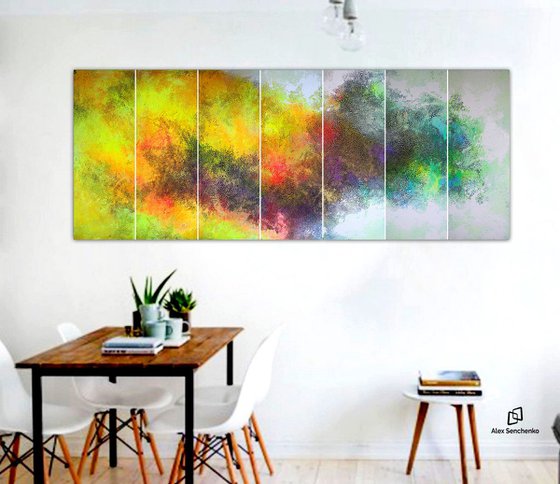 210x80cm. / Panoramic Painting  / 7 in 1 / Alex Senchenko © 2019 / Ardor