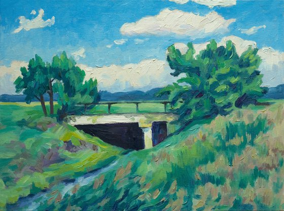 Landscape with old bridge