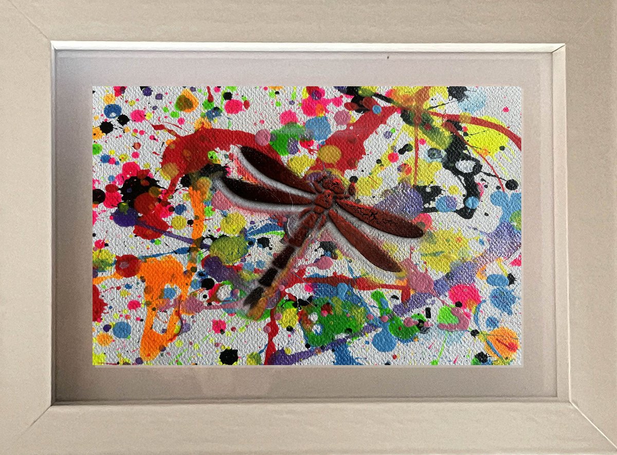 Abstract Acrylic Painting By Juan Jose Garay, 8 X 6", Insects 010, Original Artwork