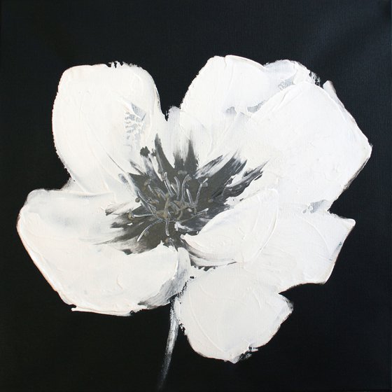 White Poppy I /  ORIGINAL PAINTING