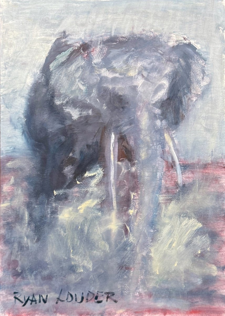 Expressive Abstract Oil Painting By Ryan Louder, 12 X 16", Kicking Dust, Original Artwork