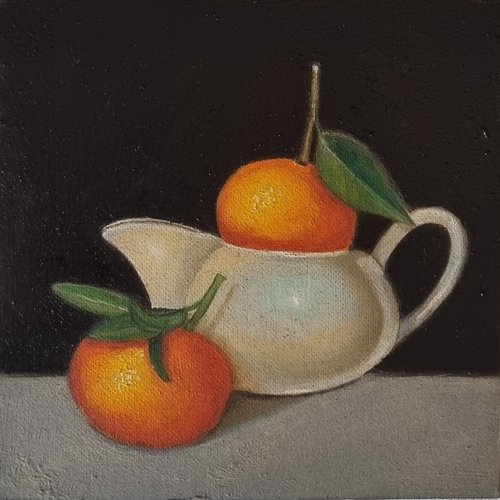 Oranges in Milk jug by Priyanka Singh