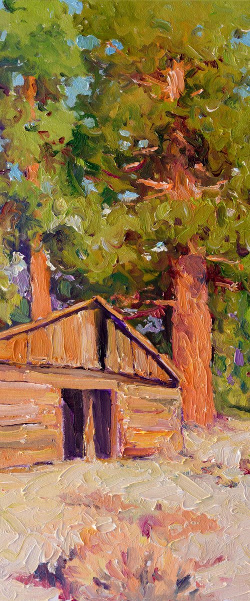 Old Cottage and Sequoia by Suren Nersisyan