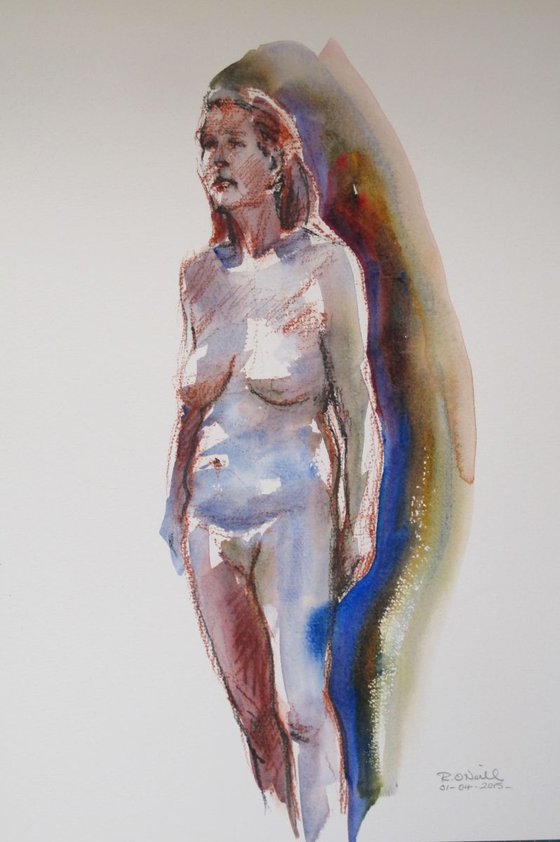 standing female nude