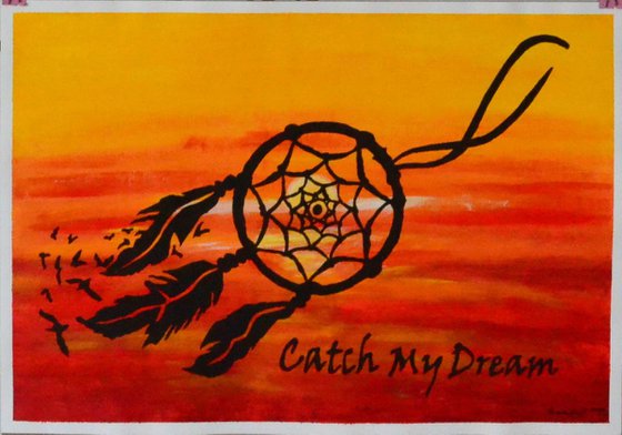 "Catch my dream"-red background
