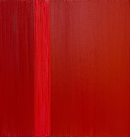 Red With Pink Strip by Nataliia Sydorova