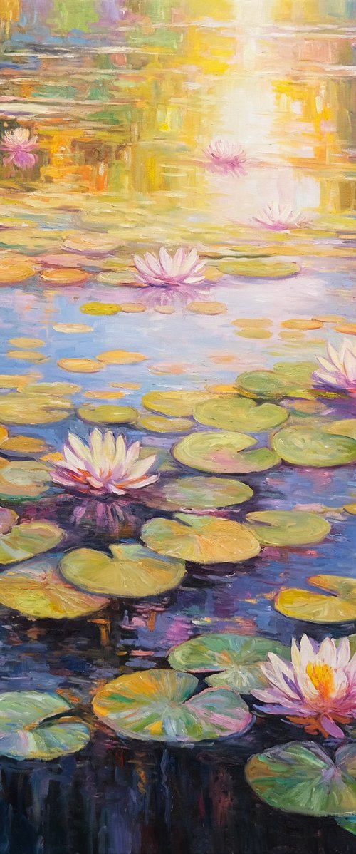 Water Lily Pond in Bloom by Behshad Arjomandi