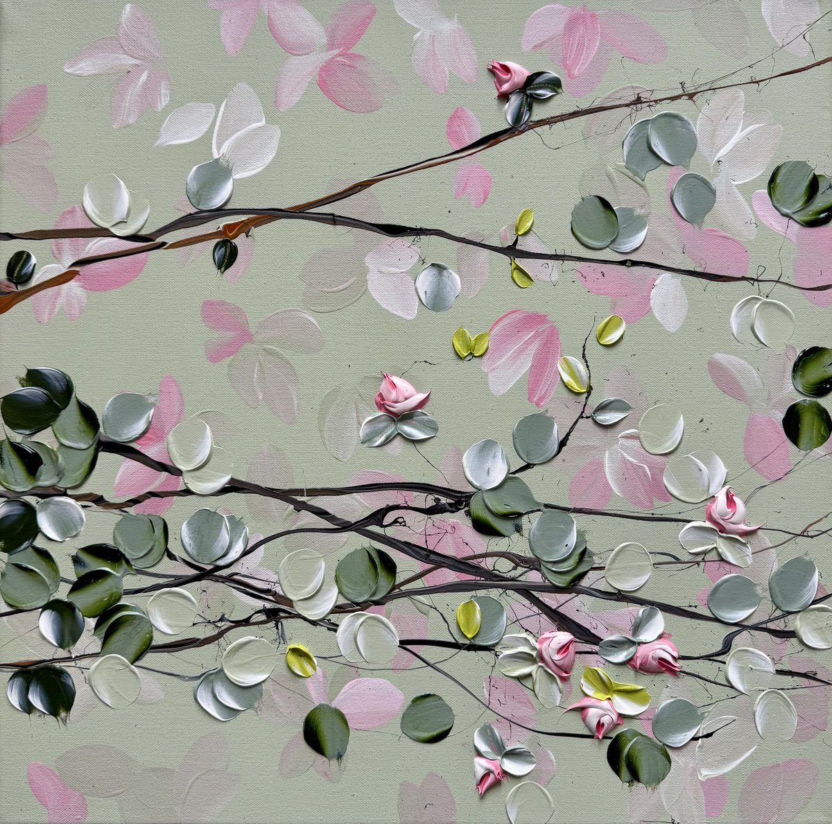 Blush Of Spring Ii By Anastassia Skopp, 20 X 20, Artwork For Sale On Artfinder