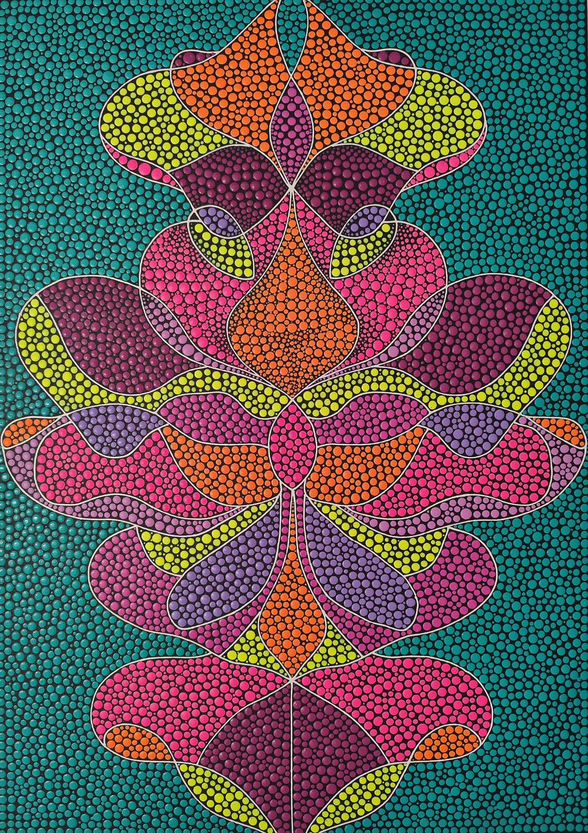 Floral Geometry By Oxana Lazari, 20 X 28, Artwork For Sale On Artfinder