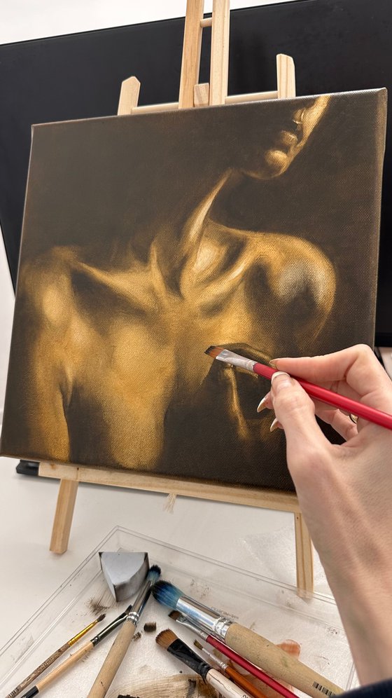 Truth and Lie - Concept Dark Nude Diptych