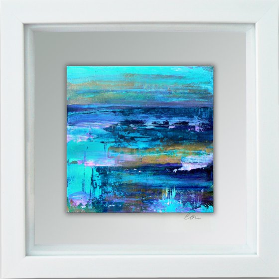 Framed ready to hang original abstract - abstract landscape #1