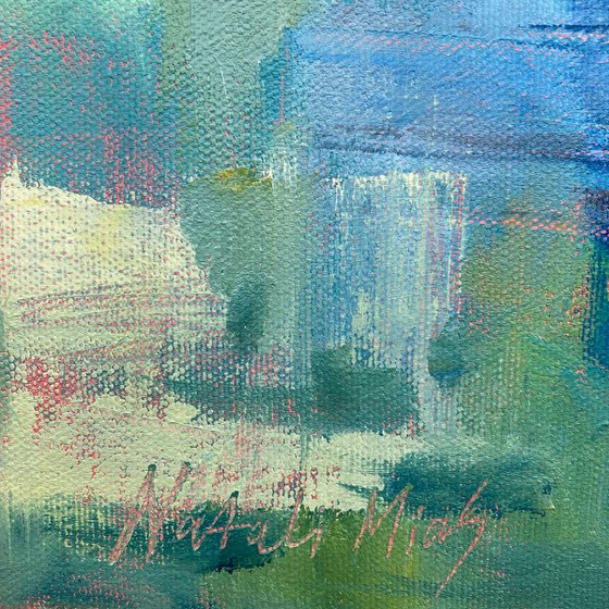 Summer Harbor — Original Oil Painting