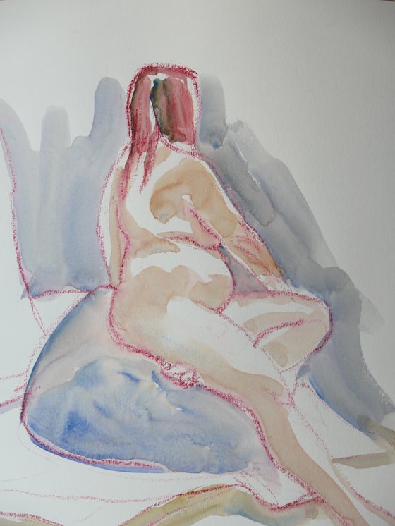 Seated female nude