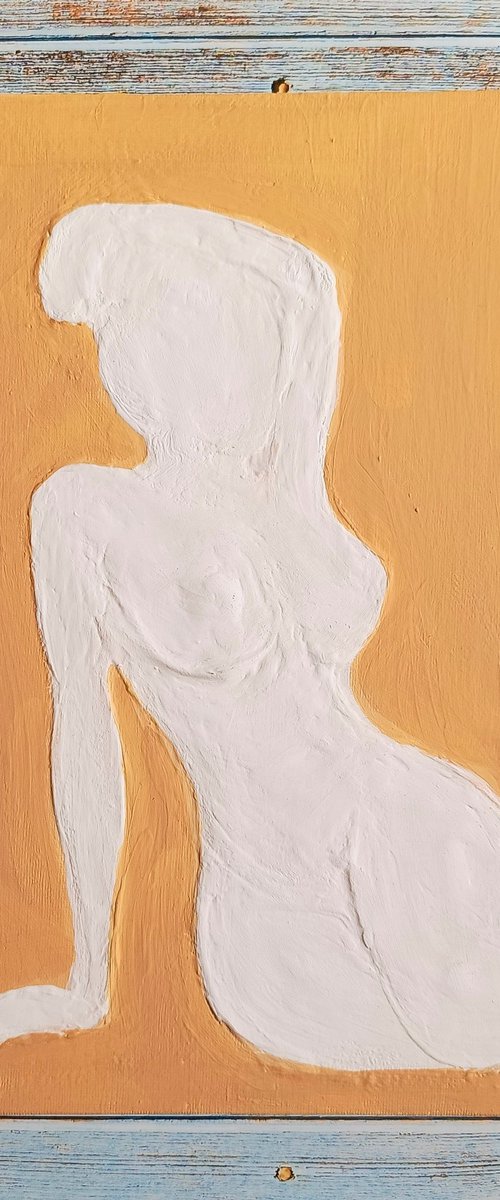 Erotic art Base relief Nude woman figure by Anastasia Art Line