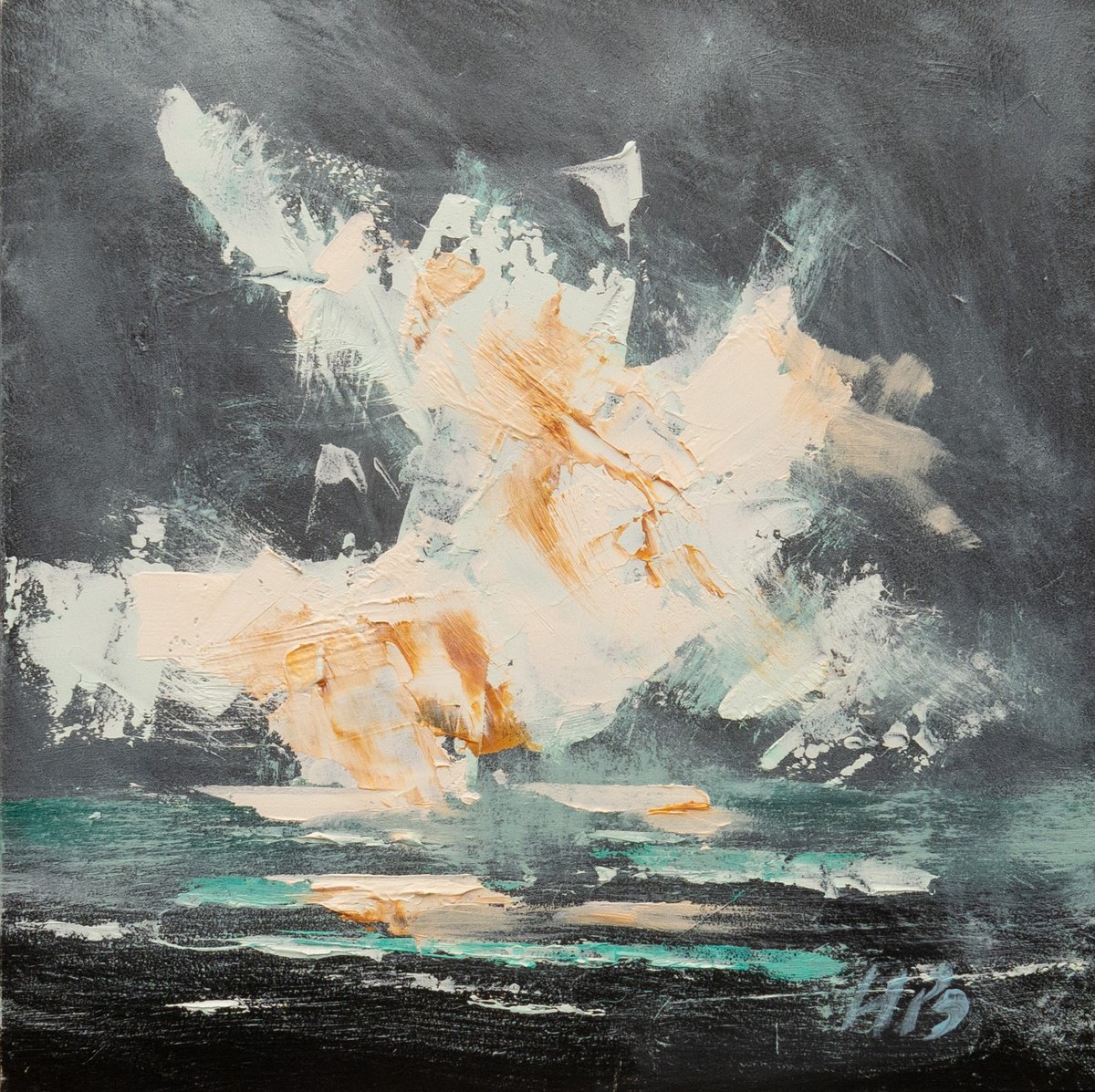 Impressionistic Landscape Oil Painting By Hal Bohner, 8 X 8, Playing My Song, Original Artwork