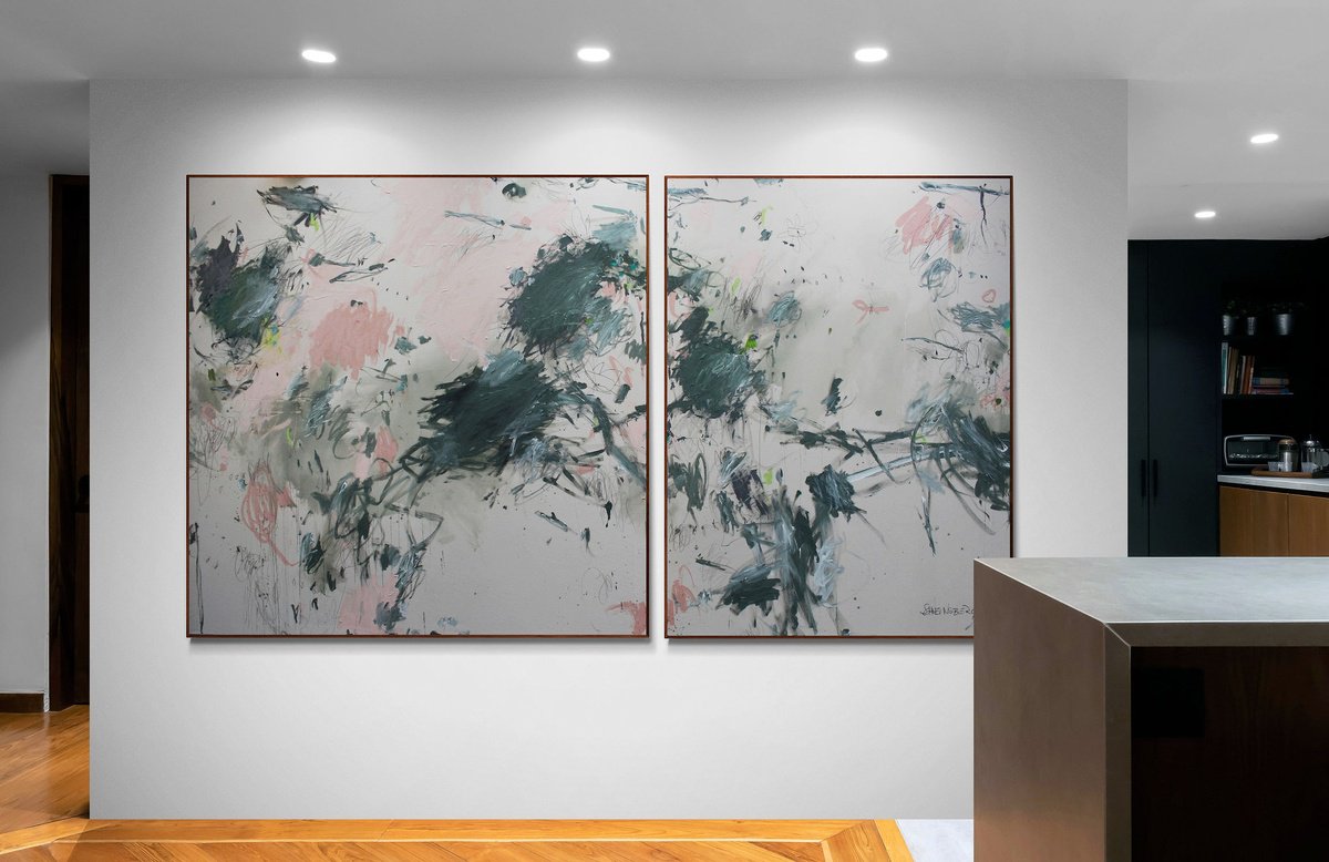 Impressionistic Painting , Rose Garden (Rendez-Vous With Cy) By Daniela Schweinsberg, 110 X 63, Artwork For Sale On Artfinder