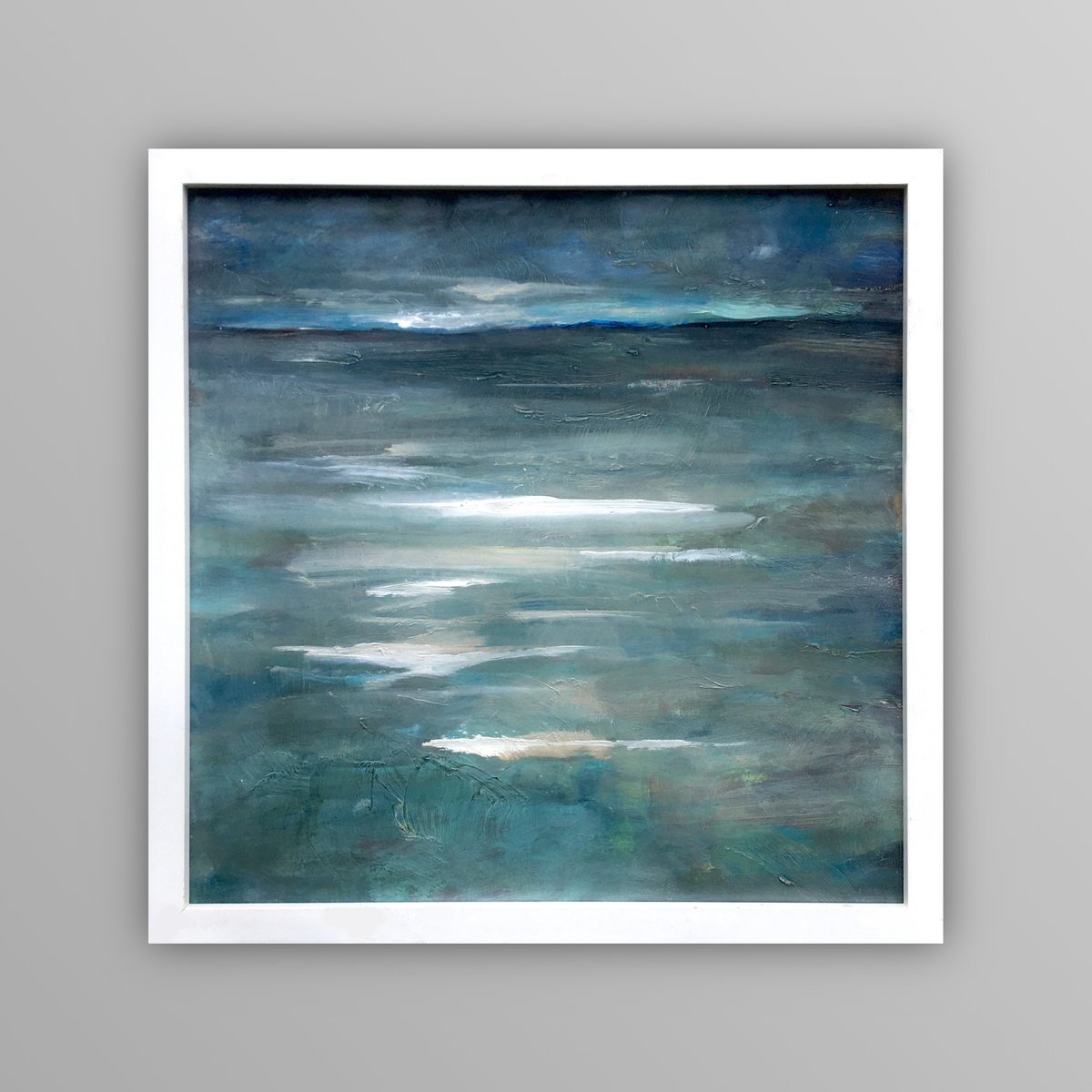 Impressionistic Landscape Oil Painting By Guy Pickford, 13 X 13, Bigger Things Await All, Original Artwork