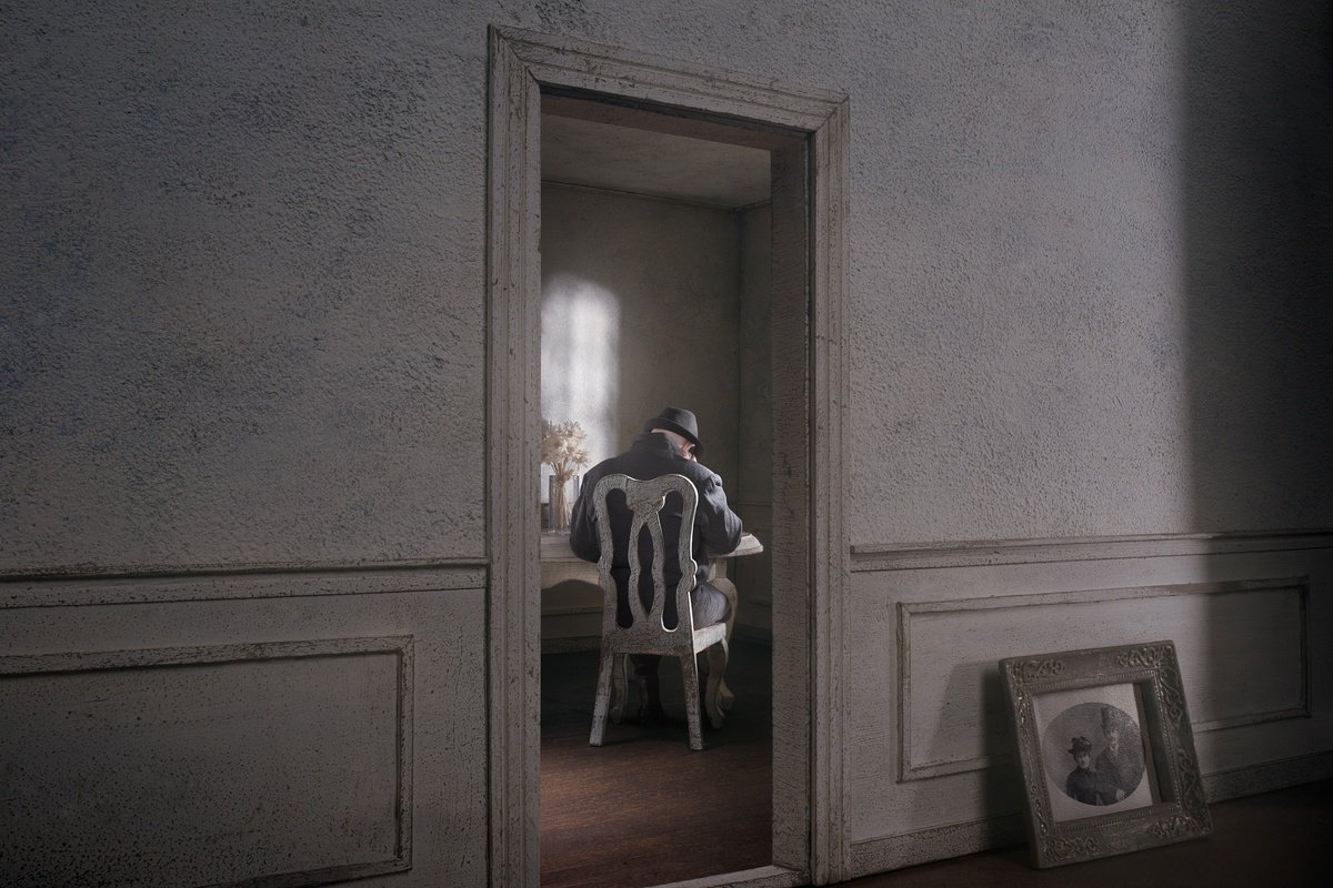 Photorealistic Portrait Photograph By Dmitry Ersler, 32 X 22, The Memories, Original Artwork