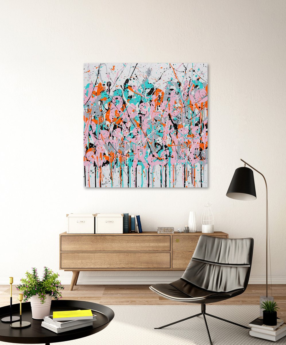 Urban And Pop Acrylic Painting , Resist By Isabelle Pelletane, 31 X 31, Artwork For Sale On Artfinder