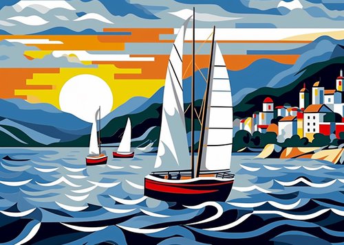 Yachts at the port by Kosta Morr