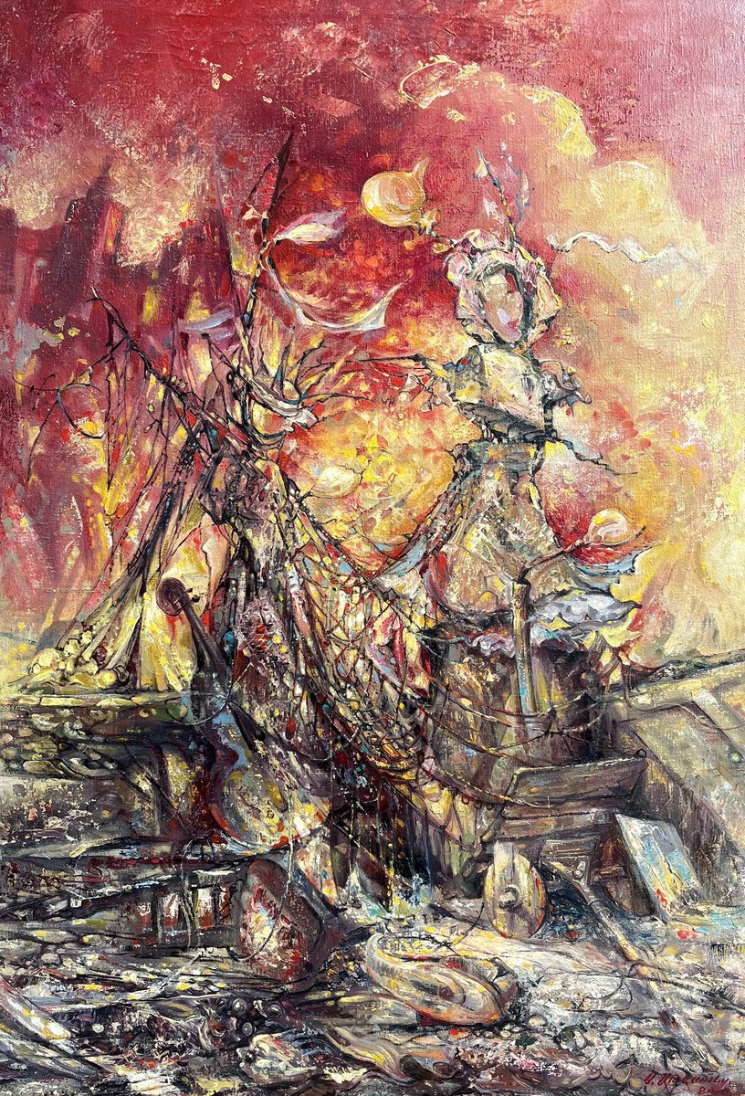 Surrealistic Oil Painting , Symphony By Samvel Atasunc, 28 X 37, Artwork For Sale On Artfinder