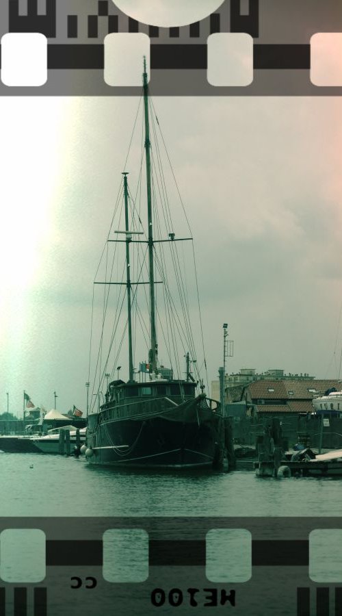 Venice sister town Chioggia in Italy - 60x80x4cm print on canvas 00722m1 READY to HANG by Kuebler