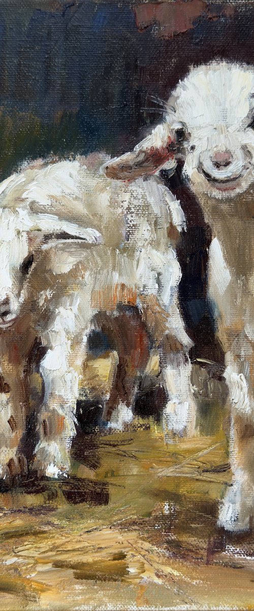 Two Little Friends by Olha Laptieva