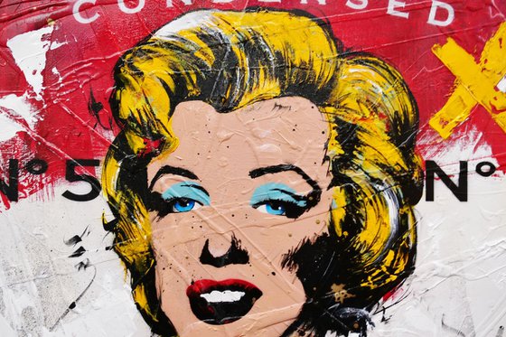 Marilyns 5th Soup 140cm x 100cm Textured Urban Pop Art