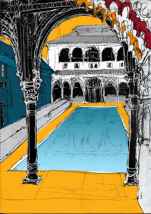 Reflecting Pool, Alhambra by Tom Stevens