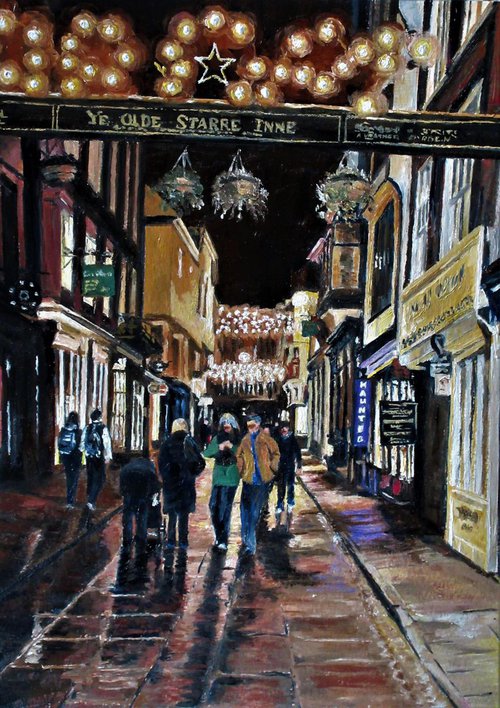 Stonegate at Christmas - York by Max Aitken