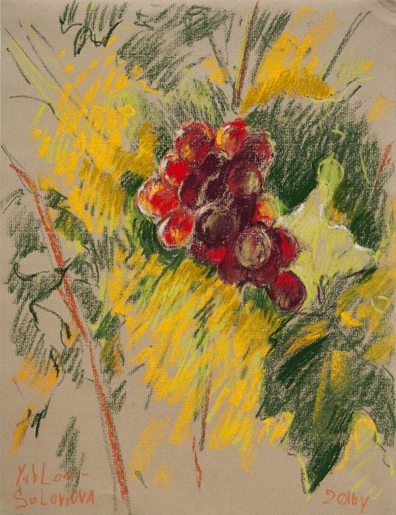 Grape for Claude Monet - en-plein-air drawing