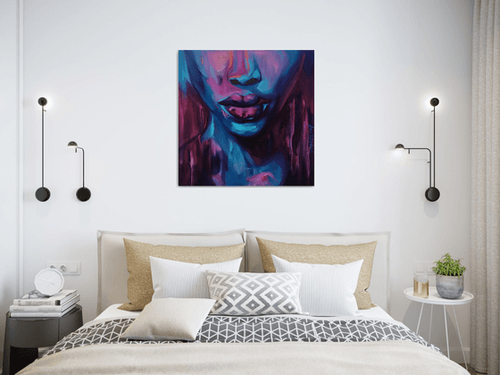 EMPOWERED - Black woman wall art Contemporary African American home decor