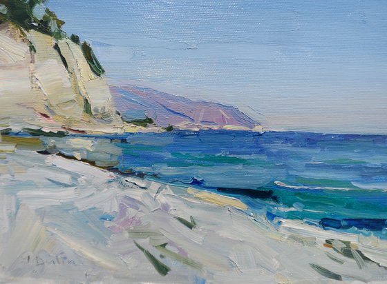 Mediterranean Sea Painting Spain Sea Landscape Painting Art Summer Painting