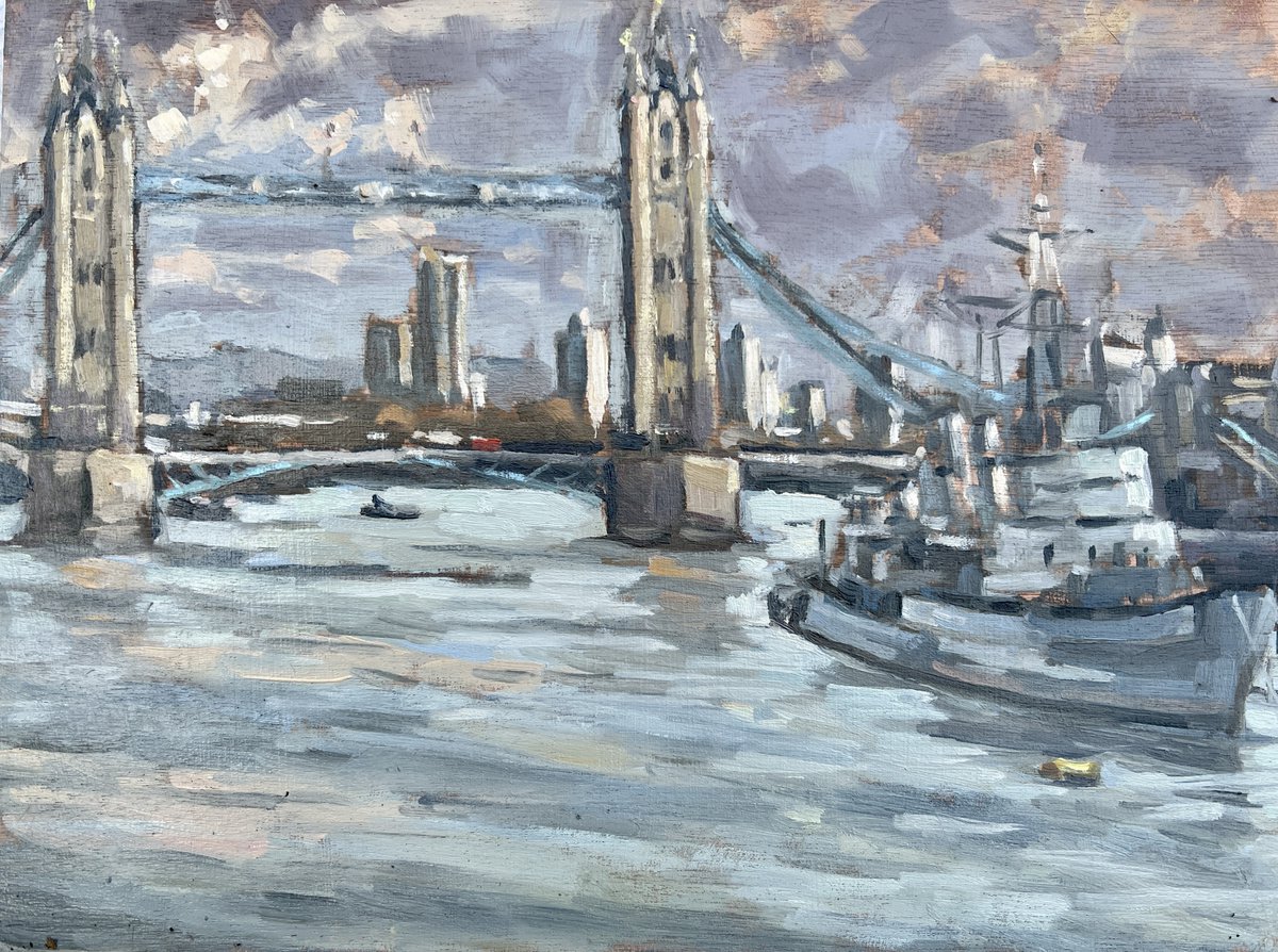Tower Bridge winter afternoon by Louise Gillard