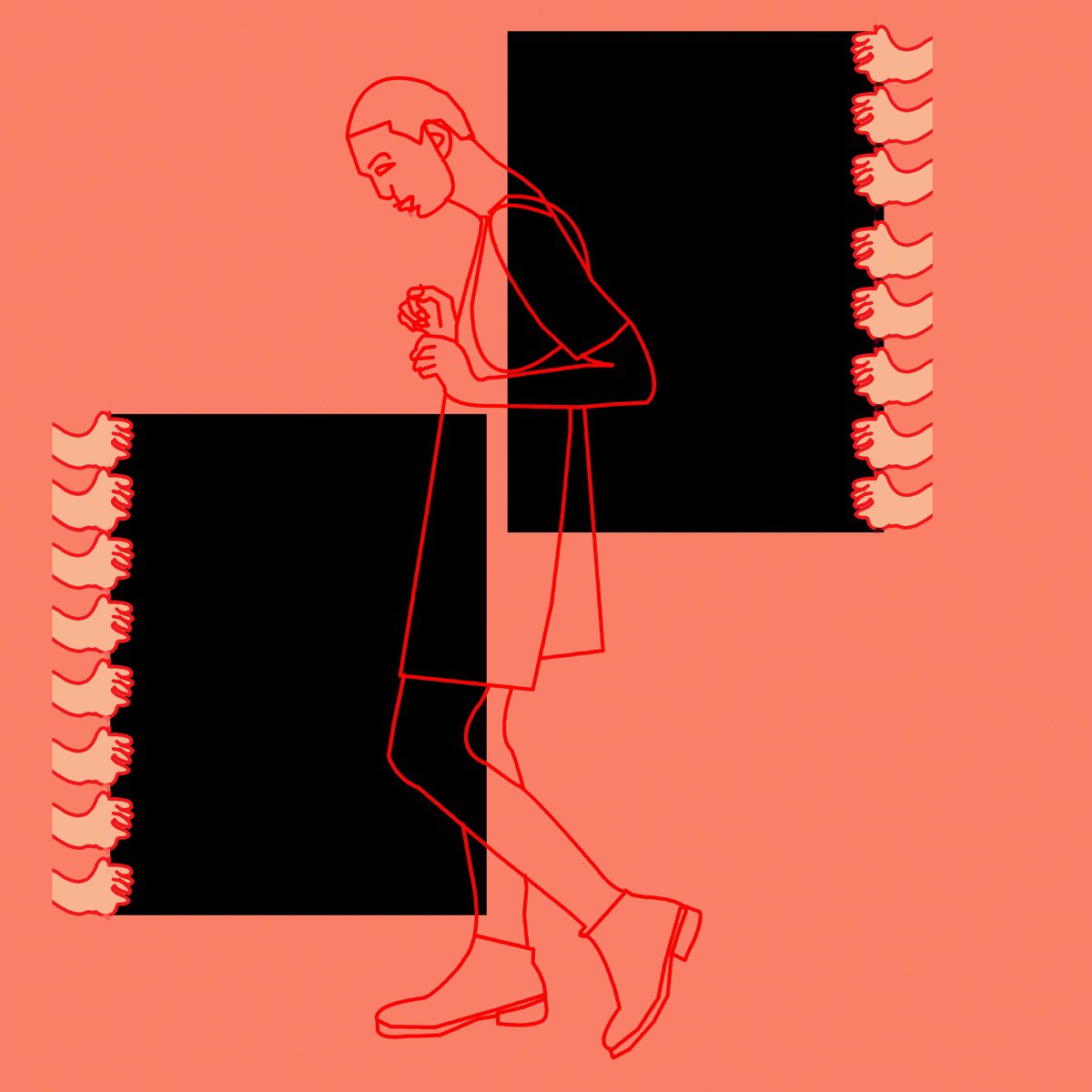 Urban And Pop Portrait Print By Artworks By Rina Mualem, 10 X 10, Motion, Original Artwork