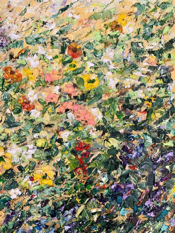 Blooming meadow in summer