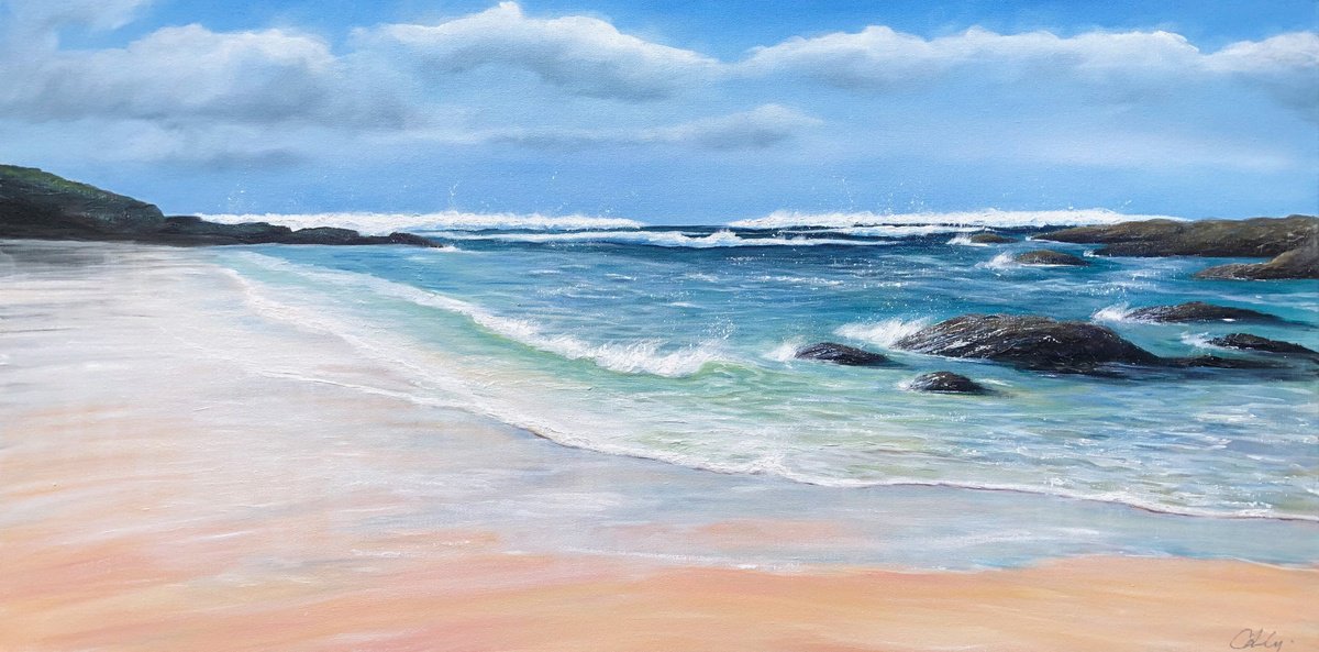 Treyarnon Bay Beach by Catherine Kennedy