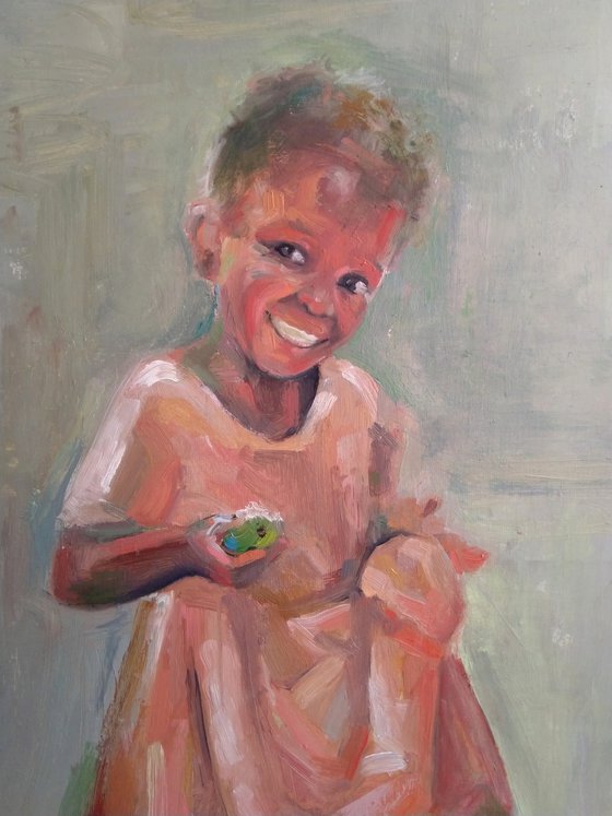 Black lives matter 40x60cm ,oil/canvas, impressionistic portrait