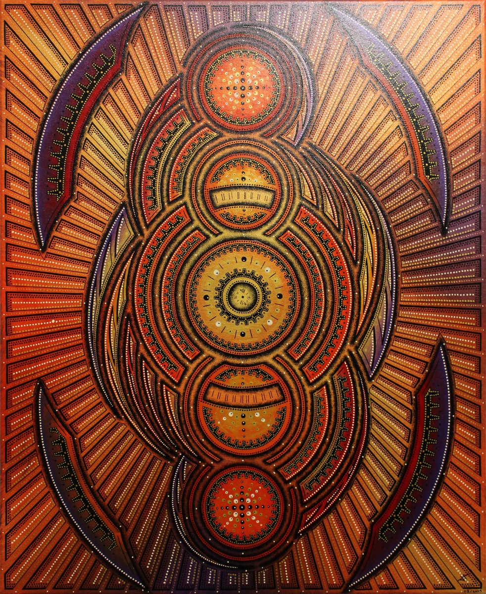 Contemporary Painting: Warm Cycle By Jonathan Pradillon, 20 X 24, Artwork For Sale On Artfinder