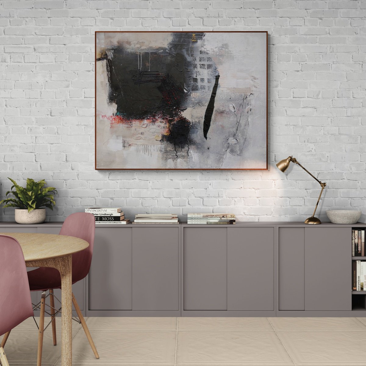 Abstract Acrylic Painting By Daniela Schweinsberg, 39 X 31, Dreams Of Chocolate And Cream, Original Artwork