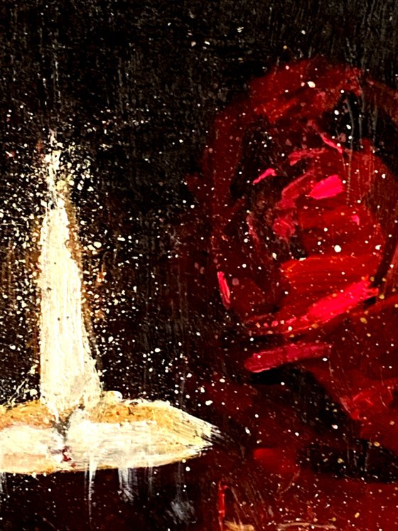 Candlelight and Rose
