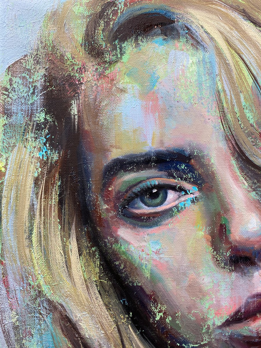 billie eilish oil painting