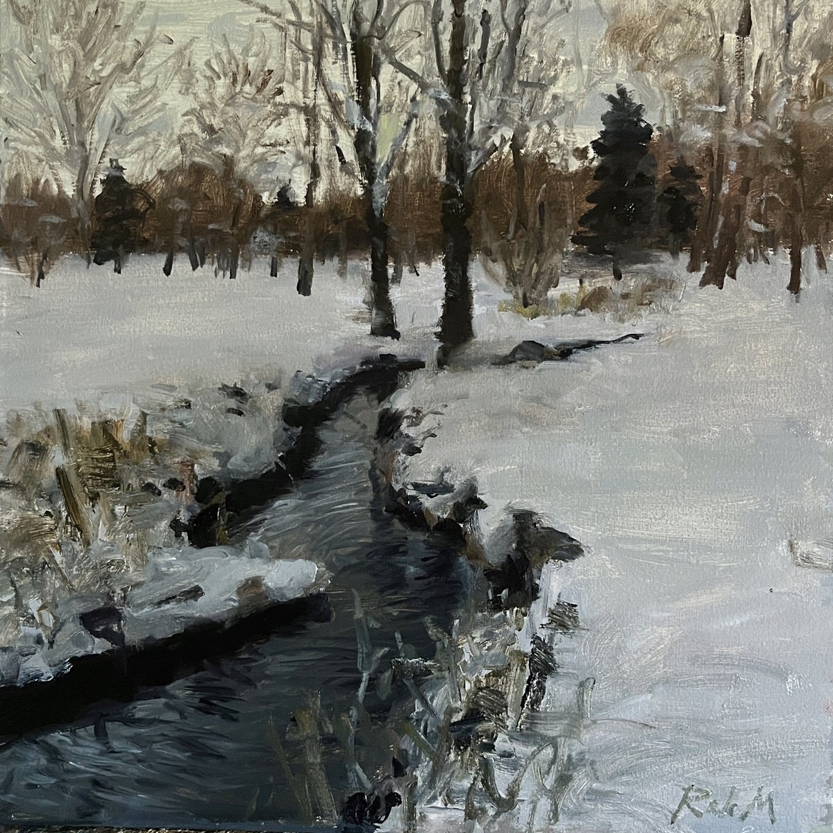 ?loudy Winter By Michael Rak, 14 X 14, Artwork For Sale On Artfinder