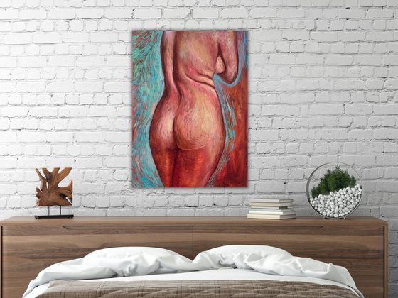 Nude Woman Painting, Modern Art