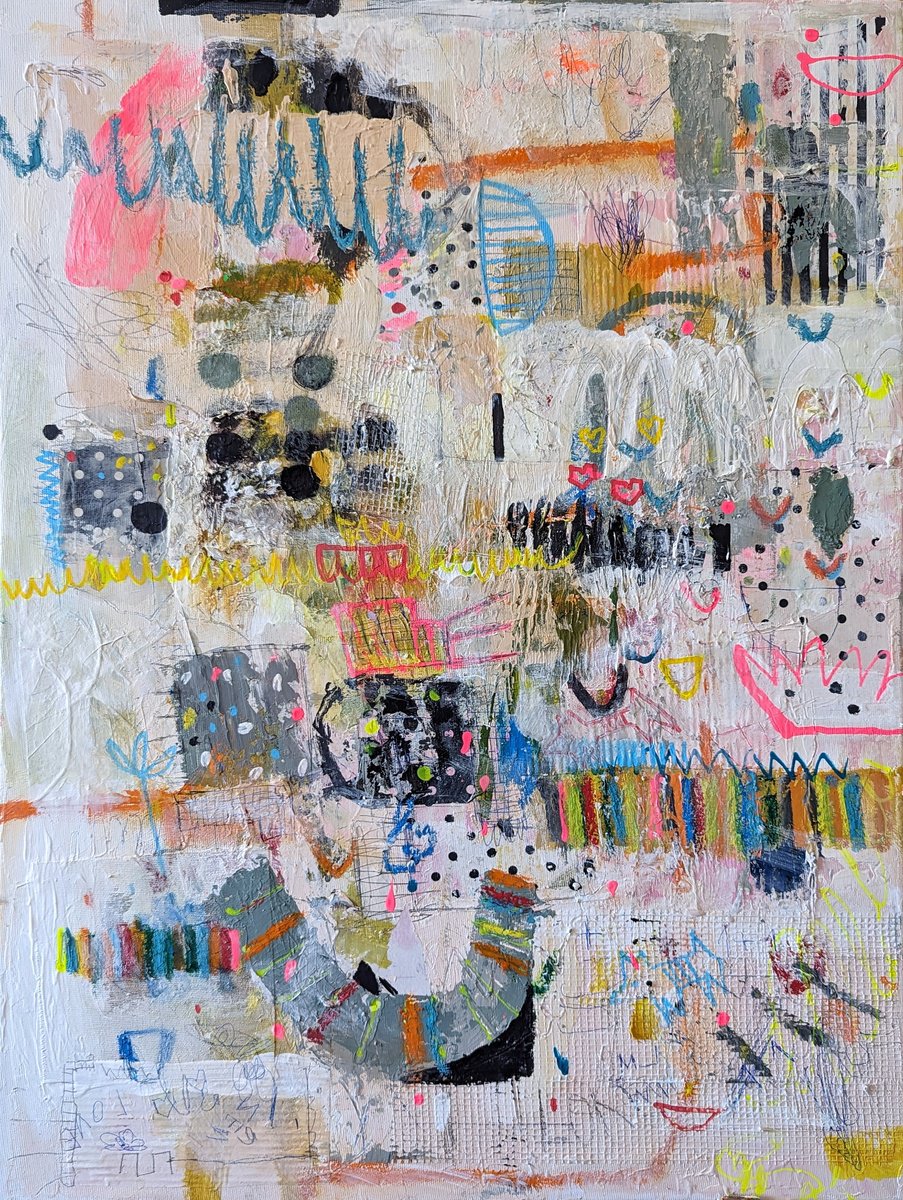 Abstract Painting By Jenny Furman, 20 X 28, The Beauty Of Cold, Original Artwork