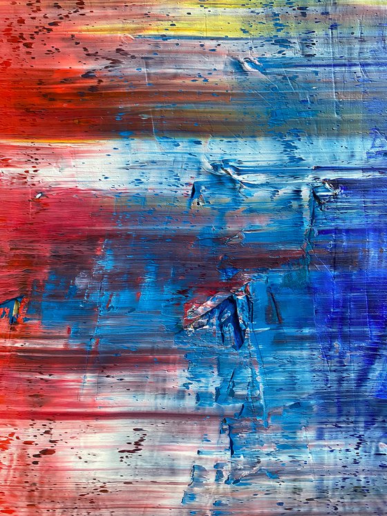 "Light Me Up" - Original PMS Oil Painting On Reclaimed Wood - 48 x 11 inches