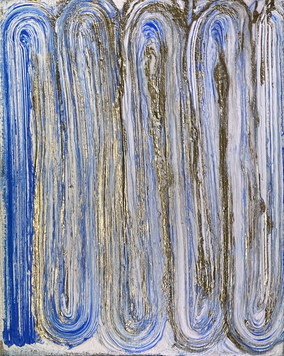 Abstract Acrylic Painting By Mattia Paoli, 16 X 20", Paradise Waves, Original Artwork