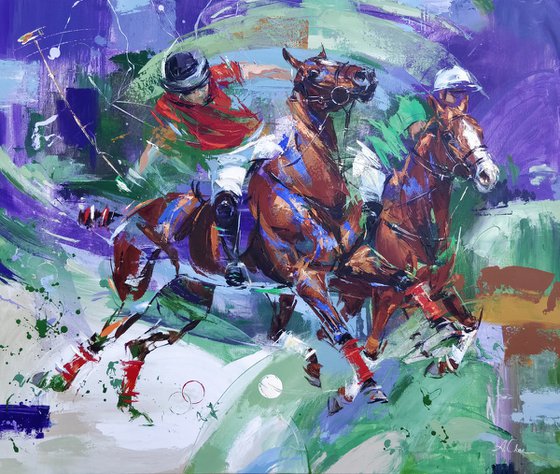 120 x 100cm/ HORSE POLO